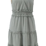 American Eagle Green Gingham Dress Womens Ruffle Smocked Waist Tiered Size M Size M Photo 0