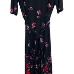 Evan Picone NEW Women’s Dress Black Label by Evan-Picone Size 14 Black Red Floral Midi NWT Photo 0