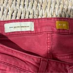 Pilcro and the Letterpress Anthropologie  no 31 pants Waist 34” Red Ankle Photo 5