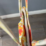 Vibrant Floral Women's Tote Bag made in ITALY Red Photo 7