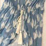 Palmacea Blue and White Floral Swimwear Resort Coverup with Flowing Design Size XS Photo 9