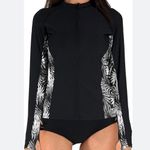 Actleis Women's Long Sleeve Rash Guard Top Zip Front Sun Protection Swim Shirt Photo 0