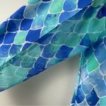 IBKUL Cooling Mermaid Scale Patterned 3/4 Sleeve Golf Active Mini Dress Size M Blue Size M Photo 1