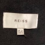 Reiss  Womens Leah Black Wool Longline Belted Tie Over Coat Wrap Trench Coat Sz 2 Photo 4