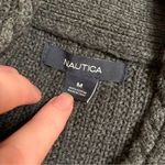 Nautica  Sweater Womens Medium Gray Cable Knit‎ V-Neck Cotton Pullover Jumper Photo 2