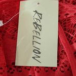 Rebellion  Coral Mini Dress with Lace Detail NWT Size Large Wedding Guest Dress Photo 8