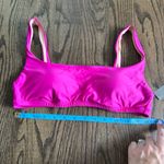 J.Crew  Womens Square Neck Radiant Fuchsia Pink Bikini Swim Suit Top Size Medium Photo 5