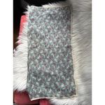 Floral Pattern Lightweight Scarf Blue Photo 3