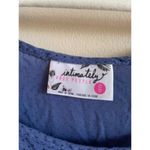 Free People Intimately Free blue open knit lace trim Tank Sz XS Photo 2
