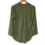Mossimo Dark Green Roll Tab Sheer Blouse Size S Photo 1