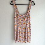 Free People  Sasha Mini Dress Ivory Floral Combo Sz Medium Photo 3