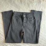 Aritzia Denim Forum The Arlo High Rise Straight Leg Jeans Black 25 Photo 1