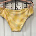 Old Navy BRAND NEW  Mid Rise Yellow Gingham Pattern Bikini Bottoms Size L Photo 4