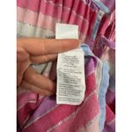 J.Crew Women's Peasant top metallic pastel stripe XL Long Sleeve tassel #AM634 Photo 6