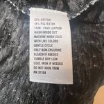 Madison Black White Floral Shift Dress Faux Leather Trim Women's Large Photo 6