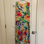 CHAPS NWOT women’s bright colorful floral patterned sheath stretch dress large Photo 4