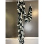 Ruffle Boa Scarf Womens One Size Black Gray White Mesh Lace Ruffle Sashay Photo 4