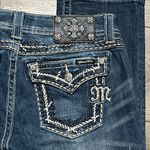 Miss Me  Low Rise Cropped Distressed Stretch Blue Jeans Size 28 Photo 6