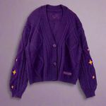Taylor Swift  • Speak Now Cardigan sweater purple cable knit star applique Photo 0