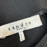 Sandro Paris Ralene Wool Black Fringe Mini Dress size 1 US Small Photo 6