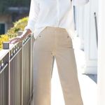 Spanx  Stretch Twill High Rise Wide Leg Crop Trousers Size M Photo 0