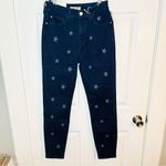 Warp + Weft MPX Milan High Rise Skinny Jeans Star Patterned Dark Blue 28 NWT Photo 3