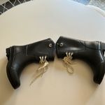 Nomad  Lace-Up Detail Rubber Rain Boots - KellyB, Black, Size 7, NWOT Photo 3