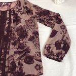 Frenchi M Purple Sheer Floral Blouse Size M Photo 2