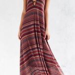 Ecote Flame Stitch Lace Up Maxi 70’s Boho Chic Dress Sz XS NWT Photo 0