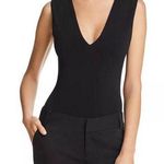 Alice + Olivia Women's Black Sleeveless Marley V-neck Bodysuit Photo 0
