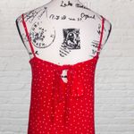 Gap Womens Small Red White Polka Dot V-Neck Spaghetti Strap Tie Back Midi Dress Photo 3