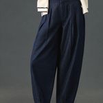 Anthropologie Pilcro Porto Pleated High-Rise Tapered Jeans Photo 1