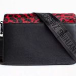 Zadig & Voltaire Lolita Leo Animal Print Cross Body Bag Leather Black Red Edgy Photo 1