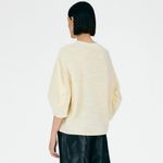 Tibi Handspun Knit Pleat Sleeve Top in Cream, Size 10 New w/Tag $395 - SOLD OUT! Photo 4