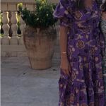 Ulla Johnson NWOT Dasha Popelin Ruffle Tier Purple Zinnia Floral Midi Dress Photo 14