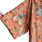 Tommy Bahama Tommy Bahamas Mens Silk Shirt L Orange Hawaiian Button Up Casual Office Travel Photo 6