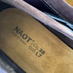 Naot 'Trendy' Mary Jane Heels Women's Size 38 US 7 Plum Burgundy Leather Patent Purple Photo 5