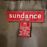 Sundance Vintage  Leather Trench Coat Jacket Lined Double Breasted Size Medium Photo 11