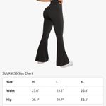 Suuksees flare scrunch butt lifting bootcut highwaist yoga pants XL NEW Black Photo 2