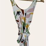 Charlie Holiday Anthropologie Tropical Malibu Belted White One Piece Swimsuit XS Photo 2