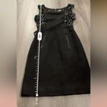 Tracy Reese  Black Gray Multicolor Cheetah Print Textured Mini‎ Dress Size 2 Photo 8