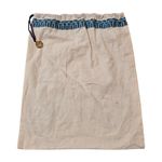 Tory Burch Medium Dust Bag 12"x15" Drawstring Beige Pouch w Gold Tone Logo Charm Photo 4