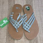 Sanuk Yoga May Sandy Light Blue Criss Cross Size 7 Photo 0