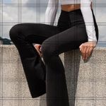 Aerie Brown And Black Flare Leggings Small Photo 1