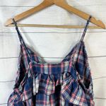 One Teaspoon Womens size Medium Vintage Check Romy Top Plaid Blue Photo 5