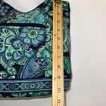 Vera Bradley  Rare Rhapsody Paisley Quilted Shoulder Bag Purse Green Blue Purple Photo 3