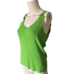 Jason Maxwell  Medium Lime green sleeveless knit V-neck tank top with bow details Photo 1