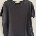 We The Free Shirt Womens XS Gray Oversized Cotton Flowy TShirt Boxy Boho Sporty Photo 0