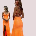 NWT Long V Neck Mermaid Glitter Formal Dresses Evening Gowns with Slit Photo 1