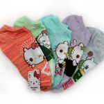 Hello Kitty  Womens No Show Socks Sanrio Cartoon Sushi Pastel Cute Gift 5 Pairs Photo 0